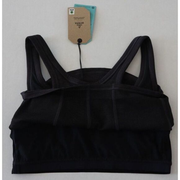 prAna W11190788 Women's Sz M Black Heather Becksa Bralette $59+ - Picture 3 of 6